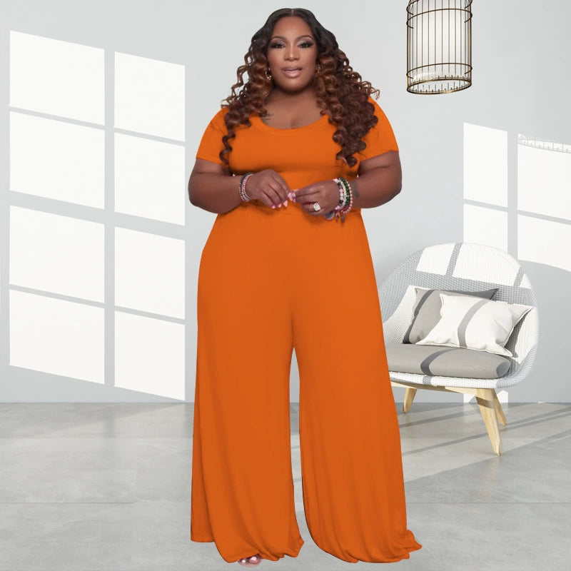 Xl-5xl Large Size Summer Casual plus Size Women's Jumpsuit