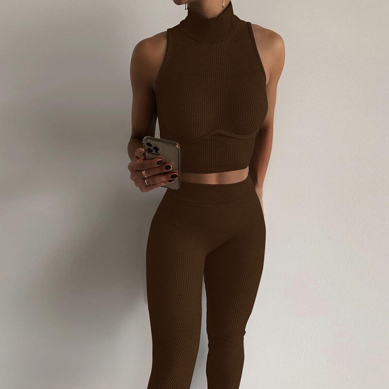 Sleeveless High Waist Matching Set