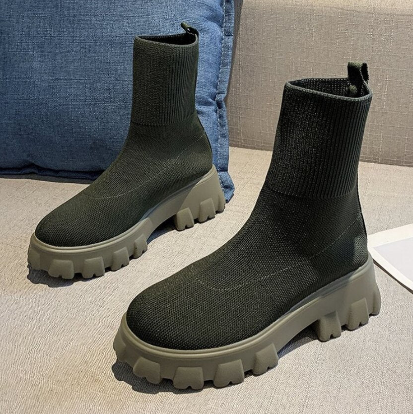 Ankle High Sock Boots