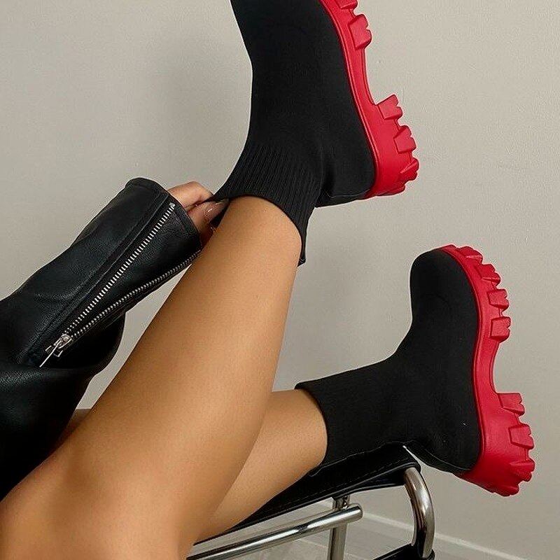 Ankle High Sock Boots