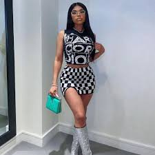 Checkerboard Printed For Women 2 Piece Set